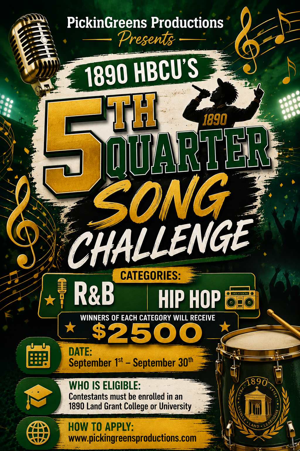 5th Quarter Song Challenge flyer